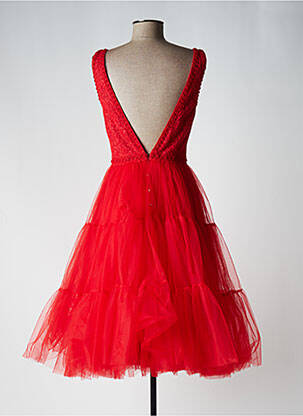 Robe mi-longue coupe fluide sans manche rouge AIRE femme