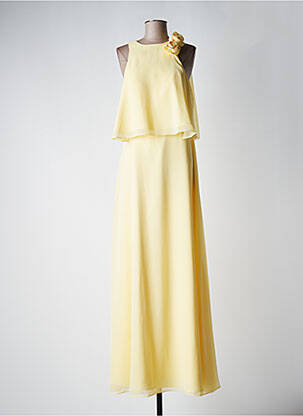 Robe longue jaune FASHION NEW YORK pour femme