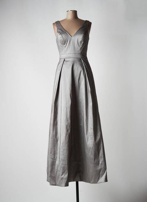 Robe longue gris FASHION NEW YORK pour femme