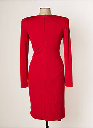 Robe mi-longue manches longues manches longues rouge CARLA RUIZ femme