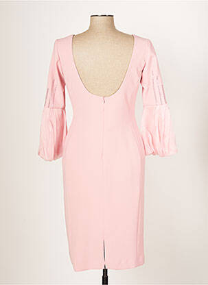 Robe mi-longue manches longues manches longues rose CARLA RUIZ femme