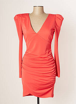 Robe mi-longue manches longues manches longues rouge CARLA RUIZ femme