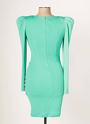 Robe mi-longue manches longues manches longues vert CARLA RUIZ femme