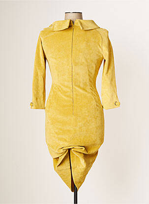 Robe mi-longue manches longues manches longues jaune ARGGIDO femme