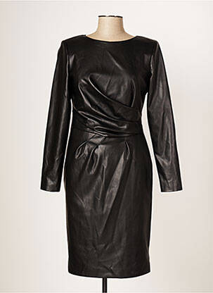 Robe mi-longue manches longues manches longues noir ARGGIDO femme