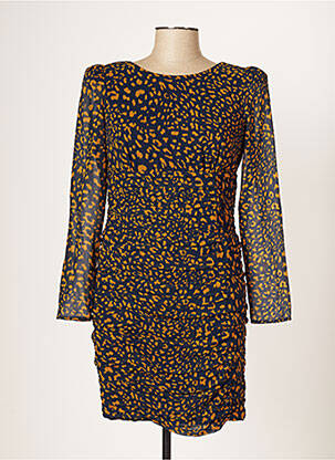 Robe mi-longue manches longues manches longues bleu ARGGIDO femme