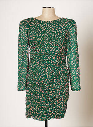 Robe mi-longue manches longues manches longues vert ARGGIDO femme