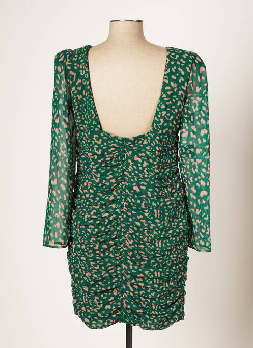 Robe mi-longue manches longues manches longues vert ARGGIDO femme