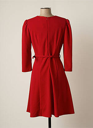 Robe mi-longue manches longues manches longues rouge EDAS femme