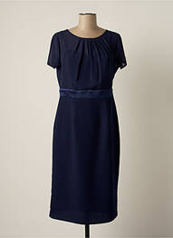 Robe mi-longue manches courtes manches courtes bleu EDAS femme