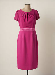 Robe mi-longue manches courtes manches courtes violet EDAS femme