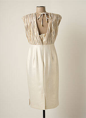 Robe mi-longue sans manche sans manche beige EDAS femme