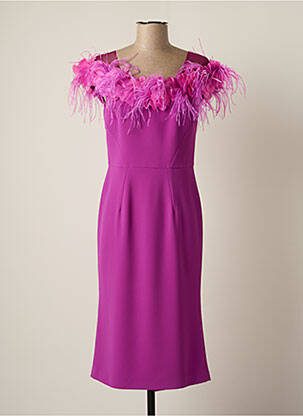 Robe mi-longue sans manche sans manche violet CARLA RUIZ femme