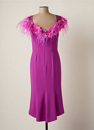 Robe mi-longue sans manche sans manche violet CARLA RUIZ femme