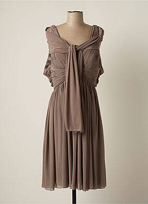 Robe mi-longue coupe fluide sans manche gris CARLA RUIZ femme