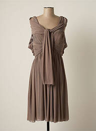 Robe mi-longue coupe fluide sans manche gris CARLA RUIZ femme