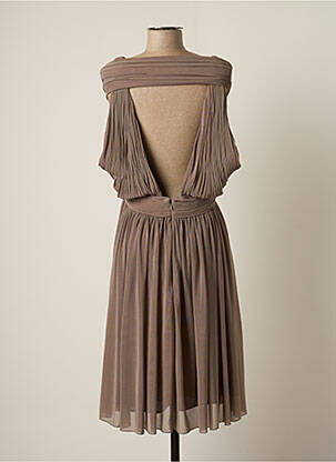 Robe mi-longue coupe fluide sans manche gris CARLA RUIZ femme