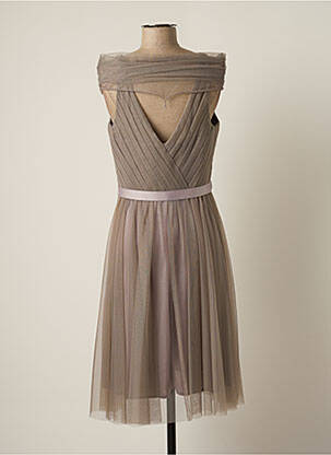 Robe mi-longue coupe fluide sans manche gris CARLA RUIZ femme