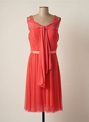 Robe mi-longue coupe fluide sans manche rose CARLA RUIZ femme
