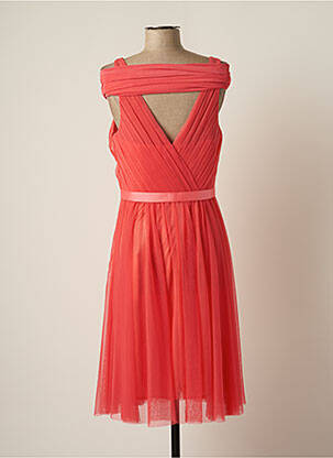 Robe mi-longue coupe fluide sans manche rose CARLA RUIZ femme