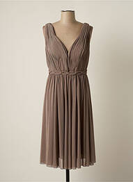 Robe mi-longue coupe fluide sans manche gris CARLA RUIZ femme