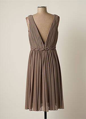 Robe mi-longue coupe fluide sans manche gris CARLA RUIZ femme