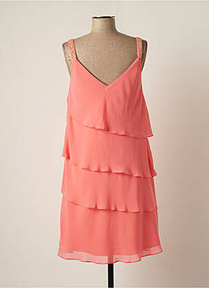 Robe mi-longue coupe fluide sans manche rose FASHION NEW YORK femme