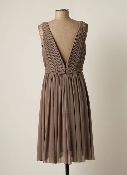 Robe mi-longue coupe fluide sans manche gris CARLA RUIZ femme