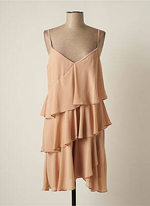 Robe mi-longue coupe fluide fines bretelles chair EDAS femme