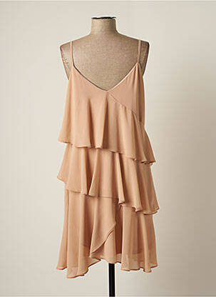 Robe mi-longue coupe fluide fines bretelles chair EDAS femme