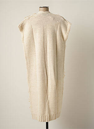 Gilet manches courtes coupe droite beige EDAS femme