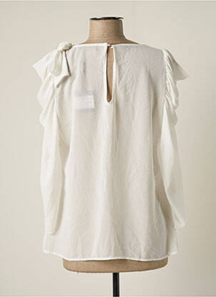 Blouse légère et transparente manches longues blanc EDAS femme