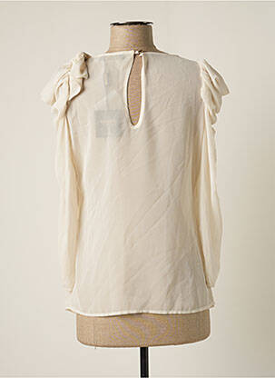 Blouse légère et transparente manches longues beige EDAS femme