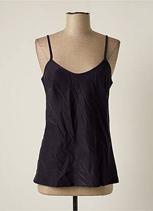 Top stretch fines bretelles bleu EDAS femme