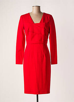 Robe mi-longue manches longues manches longues rouge ARGGIDO femme