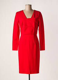 Robe mi-longue manches longues manches longues rouge ARGGIDO femme