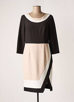 Robe mi-longue manches longues manches longues noir ARGGIDO femme