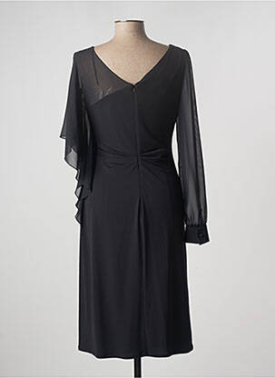 Robe mi-longue manches longues manches longues noir MARFIL femme