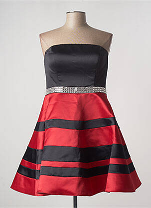 Robe courte sans manche sans manche rouge FASHION NEW YORK femme