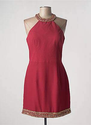 Robe courte sans manche sans manche rouge GRAND SOIR femme