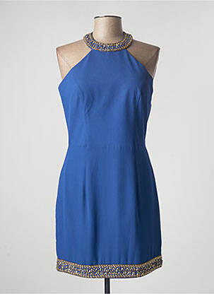 Robe courte sans manche sans manche bleu GRAND SOIR femme