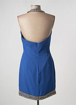 Robe courte sans manche sans manche bleu GRAND SOIR femme