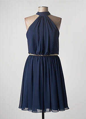 Robe mi-longue coupe évasée sans manche bleu GRAND SOIR femme