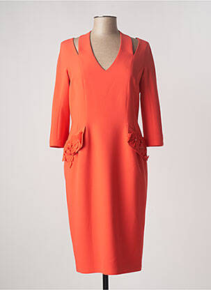 Robe mi-longue orange ARGGIDO pour femme