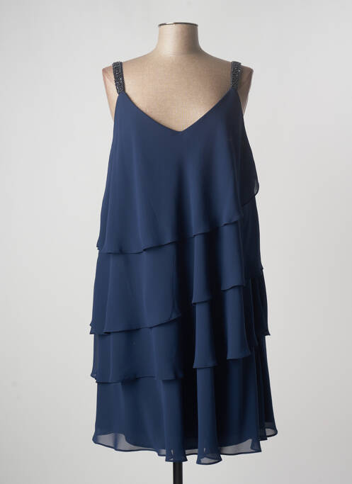 Robe mi-longue bleu FASHION NEW YORK pour femme