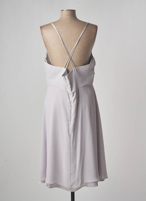 Robe mi-longue gris FASHION NEW YORK pour femme