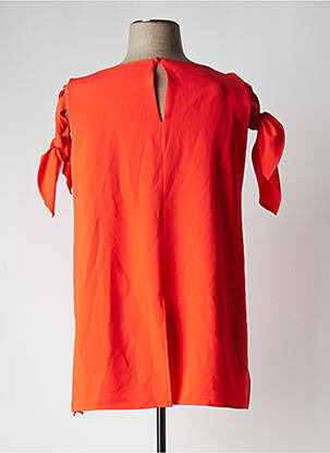 Tunique manches courtes tissage crêpe orange ARGGIDO femme