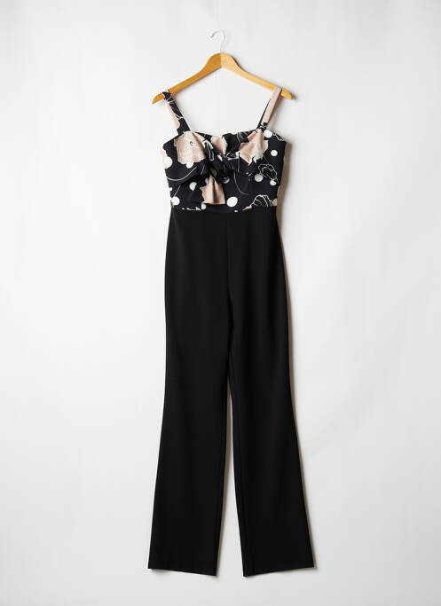 Combi-pantalon tissage crêpe fines bretelles noir ARGGIDO femme