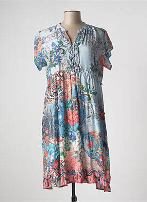 Robe D'Intérieur VANIA - Taille M (FR 40/42) - Imprimé Floral Noir - Viscose Confortable
