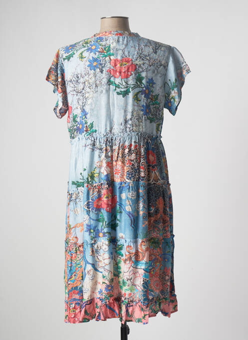 Robe mi-longue bleu VANIA pour femme